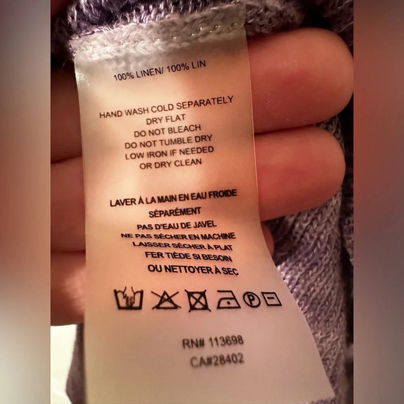 Margaret O’Leary S Italian LINEN Lightweight Lavender Flounce Ruffle MSRP $215 - Picture 6 of 11